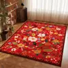 Alfombra bohemia floral transfronteriza para sala de estar y mesa de centro, cobertura completa de área grande, resistente a la suciedad y fácil de mantener