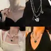 Cadena de collar con colgante de oso alfabético japonés y coreano para otoño/invierno, cadena hip-hop de estilo ins de moda para suéteres, accesorio decorativo para hombres y mujeres