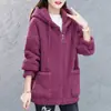 Lã de Cordeiro Novo Estilo 2026 Outono/Inverno Versão Coreana Solto Moletom de Imitação Plus Veludo Espessado Versátil Cardigan com Zíper Casaco Feminino