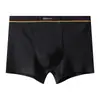 Huajielong Textura de Algodão Cor Sólida Roupa Íntima Masculina Atacado Cintura Média Masculina Tamanho Grande Respirável Boxer Brief Masculino Pode Fazer Dropshipping