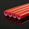 Manguera trenzada de silicona transparente interior y roja exterior, manguera de malla específica para gas, manguera trenzada reforzada de doble capa transparente, resistente a alta presión