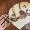 Nuevo Collar de Mariposa de Estilo Étnico Chino para Mujer, Cadena de Suéter Bohemia Retro Zen, Cadena de Cuello de Diseño Nicho
