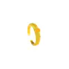 Anillo Abierto Ajustable Estilo Palacio Vintage con Sencillo Diseño de Luna Arena Oro Ciruela Verde, Joyería de Lujo Ligero de Moda