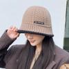 Otoño e invierno nuevo estilo coreano pequeño cálido sombrero de pescador tipo cubo que cubre la cara retro versátil sombrero de cubeta de moda para mujer 8292