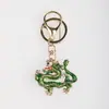 Llavero de Borla de Dragón del Zodiaco Estilo Chino para Coche, Metal, Lindo Colgante para Bolso de Mujer, Anillo de Llavero, Regalo Creativo