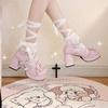 Mengmeng Girl Gótico Lolita Lolita Nova Subcultura Impermeável Plataforma Salto Alto Mary Jane Sapatos Y2K