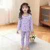 Pijama para Niña Nuevo Dibujo Animado Lindo Manga Larga Delgado Ropa de Casa para Bebé Ropa de Otoño para Niños Conjunto de Pantalón Largo Conjunto de Dos Piezas