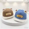Gorro Protector Solar de Bebé de Dibujos Animados Algodón Puro Primavera y Verano Gorro Solar para Niños Gorra de Béisbol Suave con Visera de Oso para Bebé