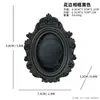 Ímã de Geladeira Moldura de Foto Oval Estilo Europeu Criativo DIY Tridimensional Oco Ímã Renda Retrô Moldura de Foto de Mesa