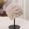 Coreano das mulheres Outono e inverno oco - out artesanal de crochê boina moda rendas toe cap chapéu de lã de malha