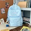 Nueva Mochila Shuai Mijia de Gran Capacidad y Aspecto Moderno con Diseño Casual Estampado, Adecuada para Estudiantes de Secundaria y Preparatoria, con Lunares