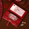Direto do fabricante: Novos envelopes vermelhos bordados com a palavra "feliz" em tecido, flocado, envelopes vermelhos de alta qualidade para casamento