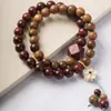 Pulsera de Sándalo Verde, Nueva Pulsera de Cuentas de Buda de Sándalo Verde Estilo Chino, Pulsera de Flor de Durazno, Pulsera Artesanal de Madera, Pulsera de Estilo Étnico