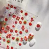 Pegatinas para Uñas Jelly Transparente Hielo Ojo de Gato Estilo Ins Pegatinas para Uñas Tomate Tomate Material de Pegatina