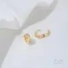Retenção Forte de Cor Ouro 14K Preenchido Redondo Oval Geométrico Vazado Formato Especial Brincos Luxo Acessível Brincos Torcidos de Ponta Brincos
