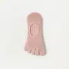 Meias Invisíveis de Cor Sólida Ultra-Resistentes Meias de Cinco Dedos Boca Rasa Cor Sólida Absorventes de Suor Finas Meias de Verão Zhuji Datang Atacado