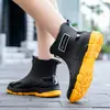 Botas de Lluvia Cortas Familiares Rosas para Días Lluviosos, Zapatos de vadeo Todo en Uno para Hombres y Mujeres, Zapatos de Goma para Todo Clima, Zapatos de Agua para Cocina
