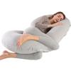 Almofada de Gravidez em Forma de C, Almofada para Dormir de Lado com Proteção para a Cintura, Almofada de Inclinação, Almofada para Proteção da Cintura, Tipo a Almofada de Amamentação para Dormir de Lado com Proteção para a Cintura, Bebê
