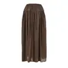 Calça Casual Longa Slim-Fit Solta Reta Versátil Nova de Verão Calça Longa Estilo Europeu e Americano Sexy Cintura Alta de Linho Calça Saia Nuvem