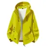 Nueva Chaqueta con Capucha de Color Sólido Simple para Primavera/Otoño, Transpirable, Duradera, Cortavientos, Impermeable, Chaqueta Versátil para Senderismo al Aire Libre para Hombre