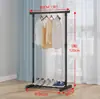 Cabideiro de Chão para Quarto Cabide de Roupas Doméstico Cabideiro Multifuncional de Luxo Leve Cabideiro Vertical Simples para Secar Roupas