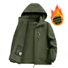 Tejido Impermeable y Cortavientos Transfronterizo para Comercio Exterior Más Terciopelo y Chaqueta Interior Engrosada Ropa Superior para Hombre Más Terciopelo Chaqueta de Exterior para Hombre