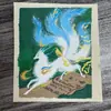 Ouro Quente Xizang Nepal Thangka Puro Pintado à Mão Raposa de Nove Caudas Núcleo de Cartão 4x5