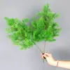 Rama de pino simulada y rama de hierba rama de tuya simulada rama de aguja de pino falsa accesorios para bonsái belleza de hoja de tuya pino artificial simulación