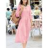 Ropa de mujer de comercio exterior Amazon AliExpress ebay transfronterizo otoño e invierno suelto talla grande manga vestido europeo y americano