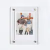 Marco de Fotos Magnético Acrílico Pequeño Foto Transparente Marco de Exhibición Magnético Papel Fotográfico Polaroid 5 pulgadas Imán para Refrigerador Venta al por Mayor
