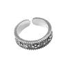 Nuevo Anillo de Flor de Cruzado Personalizado Estilo Coreano para Mujer, Anillo Abierto Personalizado en Relieve de Moda Retro, Anillo para Dedo Índice, Moderno