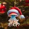 Nuevo Adorno Colgante de Animales Planos de Acrílico Transfronterizo Mundo Animal Fiesta Navideña Decoración de Árbol de Navidad Colgante Dibujos Animados
