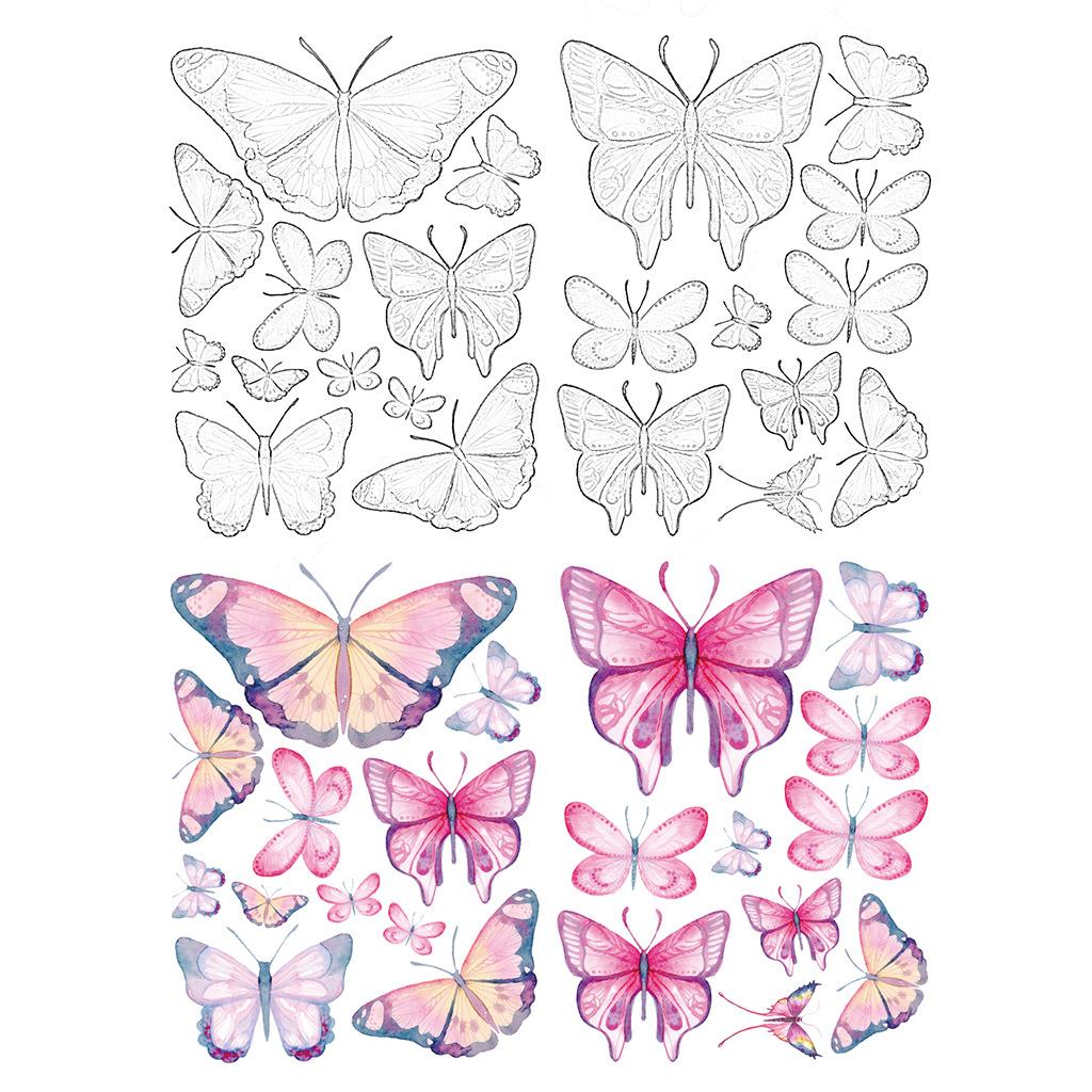 AFG3573 夜光粉色蝴蝶