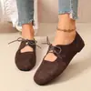 Nuevos Zapatos de Ballet 2026 para el Trayecto, Zapatos Planos Vintage de Gamuza, Mocasines Mary Jane
