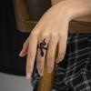 Joyería Transfronteriza Europea y Americana Dulce Cool Simple Personalidad Anillo Versátil Halloween Anillo Diablo Anillo de Serpiente
