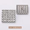 Hebilla de Diamante Cuadrada Botones Metálicos Botones de Camisa Botones de Punto para Suéter Sujetadores de Botón Ferretería para Botones Accesorios de Ropa