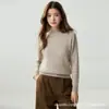 Suéter directo de fábrica, grosor de siete agujas, cuello semi-alto, tejido de ochos, color liso, jersey, manga larga, cachemira, nueva camiseta base de punto