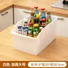 Caixa Organizadora Estreita e Longa para Armário de Cozinha Transparente Cosméticos Organizador de Mesa Caixa para Guardar Diversos Cesto de Armazenamento de Ângulo Reto