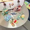 Chaveiro Original Série Skate Crayon Shin-Chan Pingente para Mochila Escolar Desenho Animado Fofo Pingente para Chave de Carro Pingente para Atacado