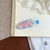 Pinza para el pelo de flor de lazo de dopamina coreana, clip BB de dibujos animados dulce y lindo, popular para mujer, estilo Ins, accesorios para el cabello versátiles