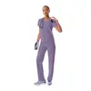 Roupas de trabalho bordadas personalizadas feitas de tecido TR grosso, uniformes de enfermeiro estampados, peças laváveis à mão disponíveis para exportação em massa e dropshipping