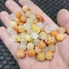 Xinjiang Hotan Seda Dourada Jade Sementes de Abóbora Jade Contas Soltas Quartzo Gengibre Rocha de Jade Melão da Bênção Pulseira Colar Contas de Joia