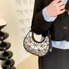 Tendência de Moda Feminina Crowdsourcing Pequeno Bolsa Diablo Feminina 2023 Novo Padrão Triângulo Formato de Meia-Lua Bolsa de Ombro/Axila