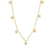 Collar Europeo y Americano Transfronterizo Nueva Estrella de Ocho Puntas Estilo Dulce y Fresco Ins Cadena para Clavícula de Avión Exquisita Joyería de Acero Inoxidable
