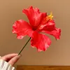 Grampo de Cabelo com Flor de Tecido com um Toque Super Fada, Atmosfera Suave e Elegante, Acessório de Cabelo Requintado e Luxuoso