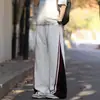 Pantalones Casuales de Patchwork a Rayas de Moda de Verano para Hombre, Versátiles para Exteriores, Estilo Relajado, Deportivos, Pierna Recta, Bloque de Color