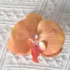 Cabezas de flores artificiales de orquídea mariposa, materiales para flores de pared, materiales para pasadores y accesorios para el cabello hechos a mano para DIY, piezas de flores y accesorios de pétalos para decoración de bodas