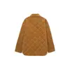 Ropa de Mujer para Comercio Exterior Lista para Usar del Fabricante Venta al por Mayor 2025 Nueva Chaqueta Acolchada de Pana con Solapa de Manga Larga Chaqueta de Algodón