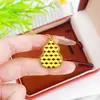 Colgante de Calabaza de la Fortuna 3D Estilo Palacio de Aleación de Cobre para Mujer, Cadena para Suéter Colgante de Fortuna de Imitación de Oro de Lujo Ligero