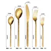 Set de cubiertos de acero inoxidable 430 con mango puntiagudo y textura martillada, Juego de cuchillo, tenedor y cuchara de lujo de alta gama para cocina occidental, Cuchillo de filete para hotel